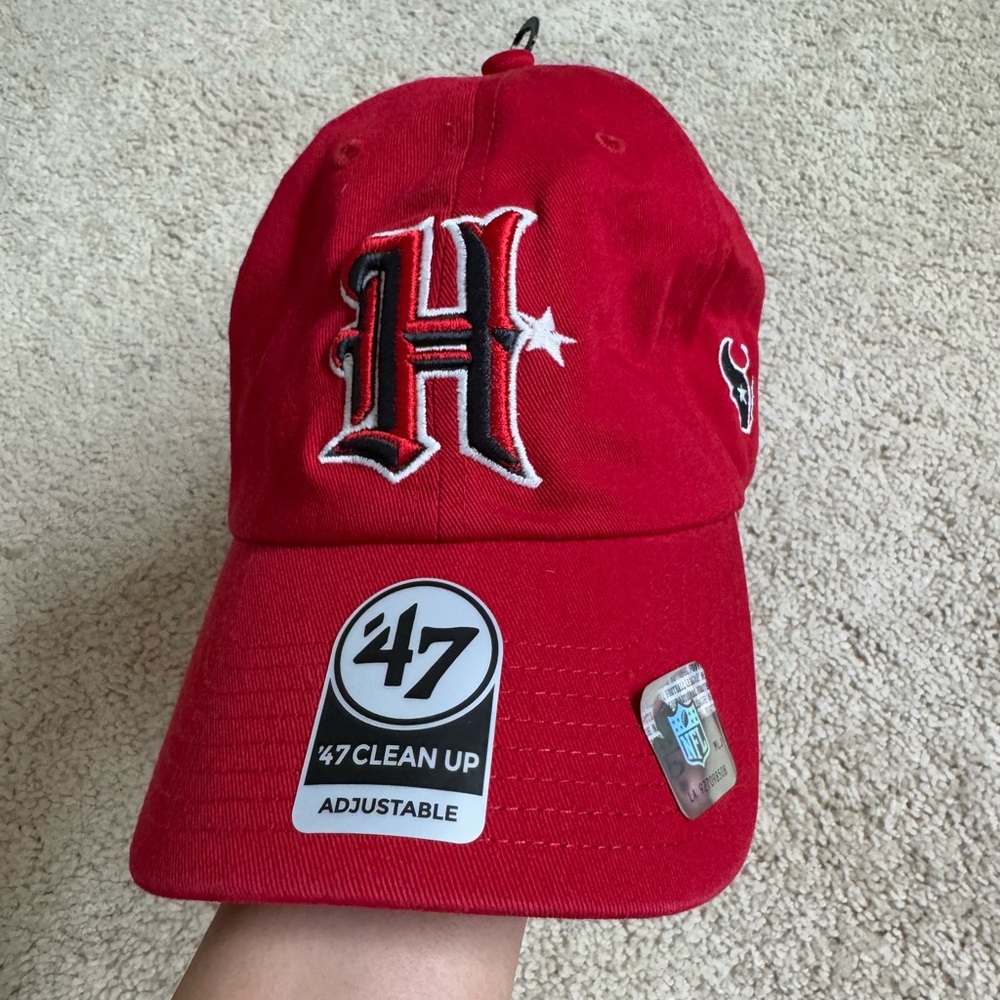 47 Brand Houston Texans Red Football Hat Cap Adjustable